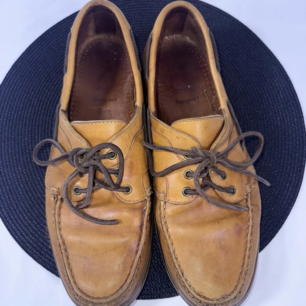 Allen Edmonds Eastport Boat Casual Shoes Brown Leather Loafers 43502 Men's 11